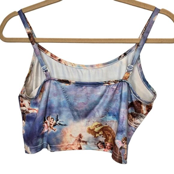 Women's Cherub Blue Cami Strappy Crop Top M - Picture 7 of 10